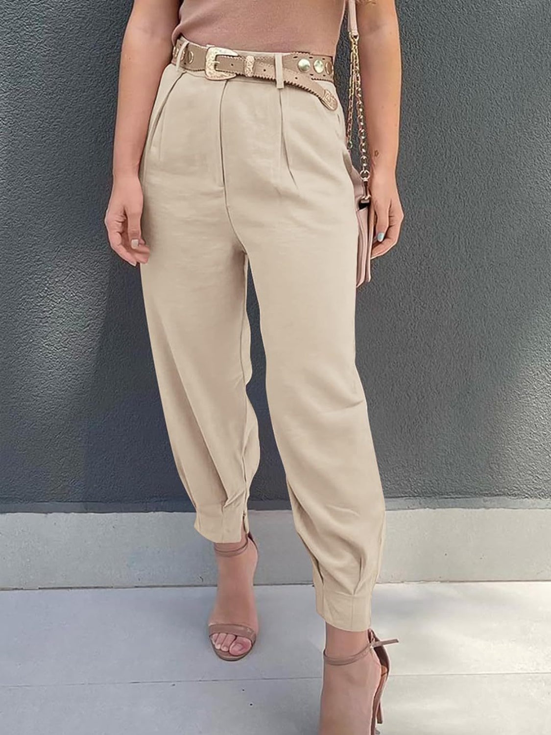 High Waist Cropped Pants apparel & accessories