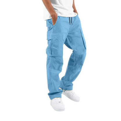 Men's Workwear Drawstring Multi-pocket Casual Pants apparel & accessories