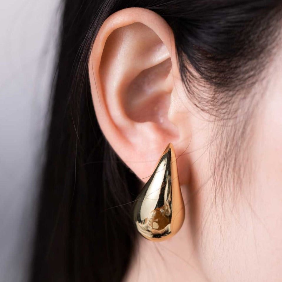 Big Size Water Drop Brass Earrings apparel & accessories