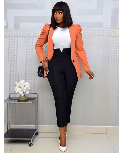 Women's Style Pleated Solid Color Jacket apparel & accessories