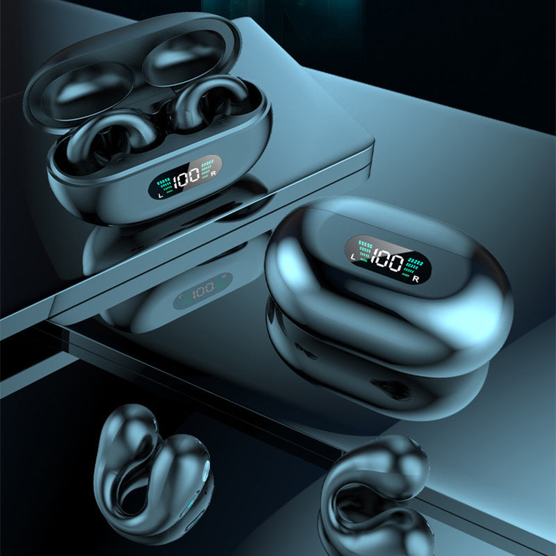 Bone Conduction Headphones TWS Earbuds Ear Clip Bluetooth 5.3 Touch Wireless Earphone In-Ear Bass HIFI Sports Headset Gadgets