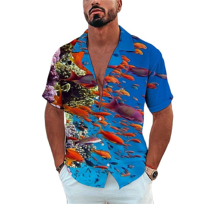 Men's Shirt Marine Organism Print apparel & accessories