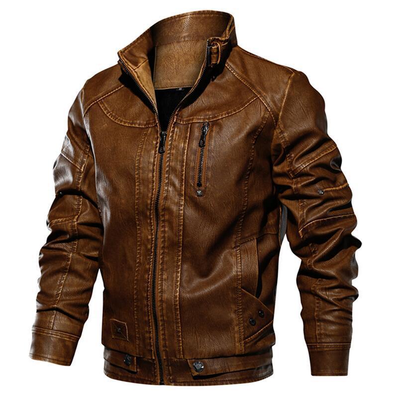 Vintage leatherback coat for motorcyclists men's clothing