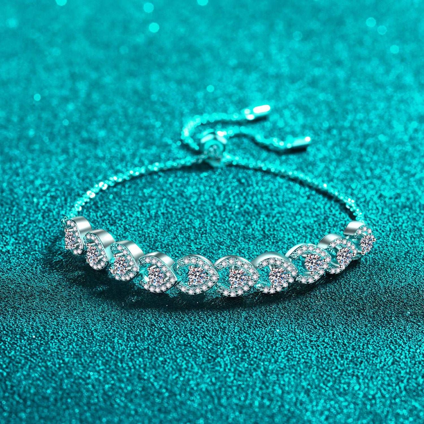 Moissanite Sterling Silver Bracelet Jewelry