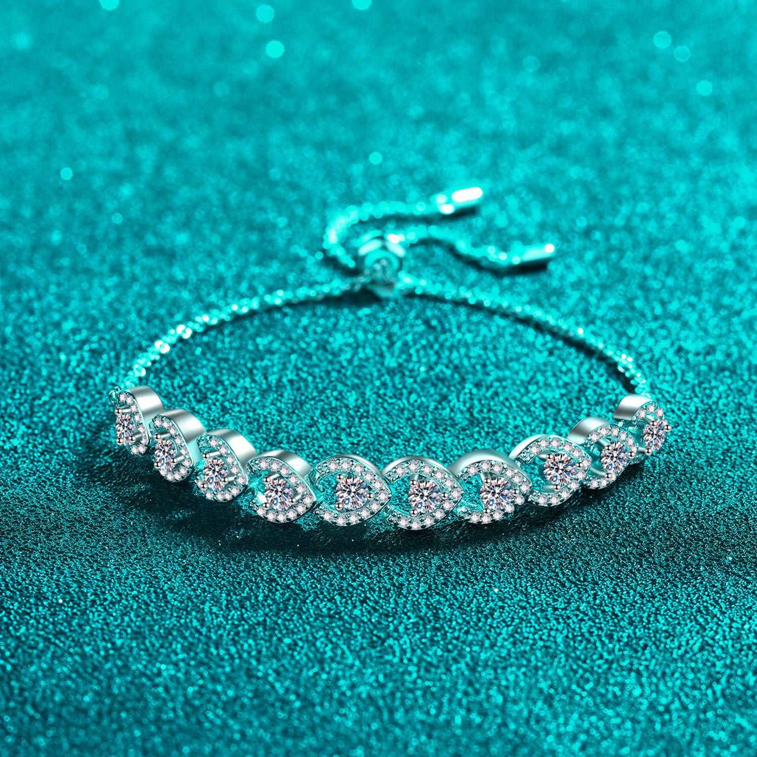 Moissanite Sterling Silver Bracelet Jewelry