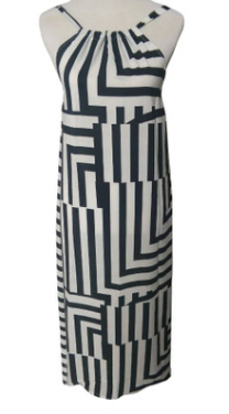 Black and White Print Loose Dress Spring Summer Women apparels & accessories