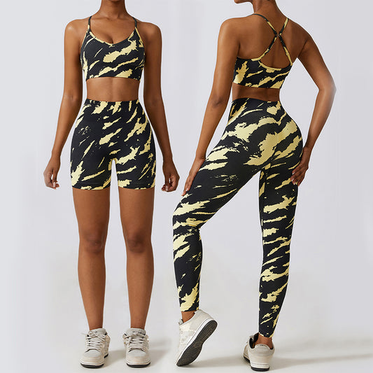 Camouflage Printing Seamless Yoga Suit Quick-drying fitness & sports