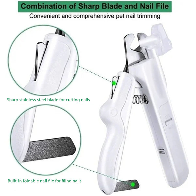 Pet Nail Clippers With LED Light Dogs Cat Nail Scissors 0