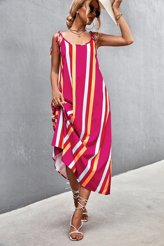 Striped Scoop Neck Cami Dress Dresses & Tops