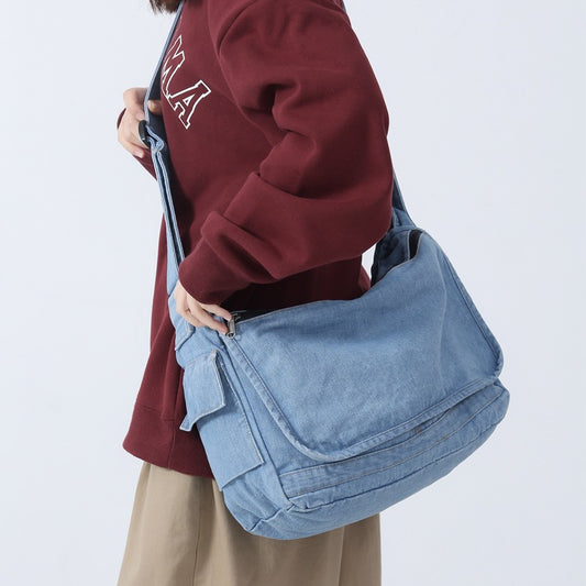 Women's Washed Denim Retro Shoulder Bag apparel & accessories