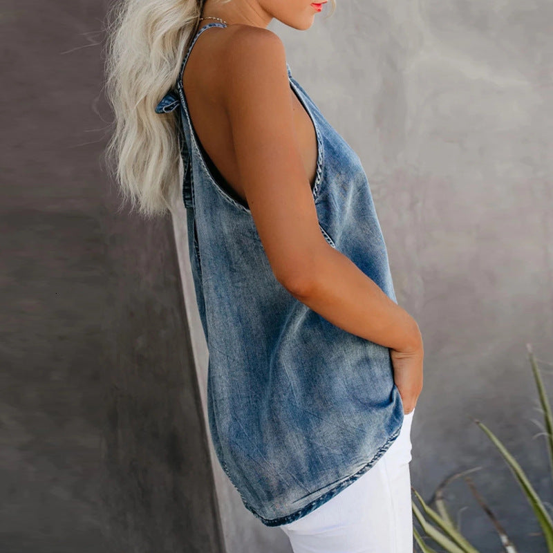 Women's denim T-shirt apparel & accessories