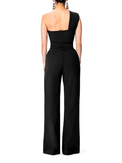 Sloping shoulder unilateral jumpsuit apparel & accessories