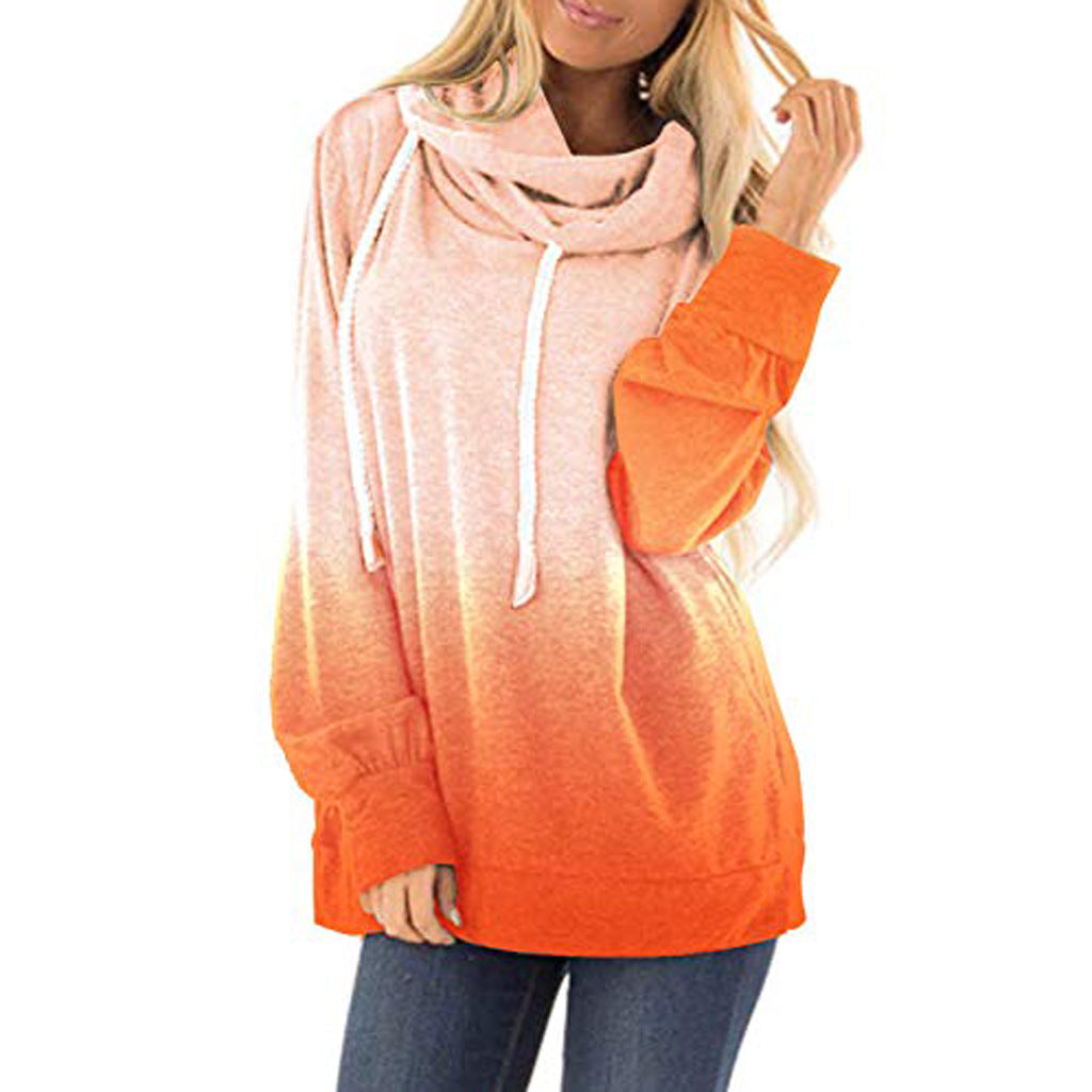 Two-colored fashion hoodies for women 0