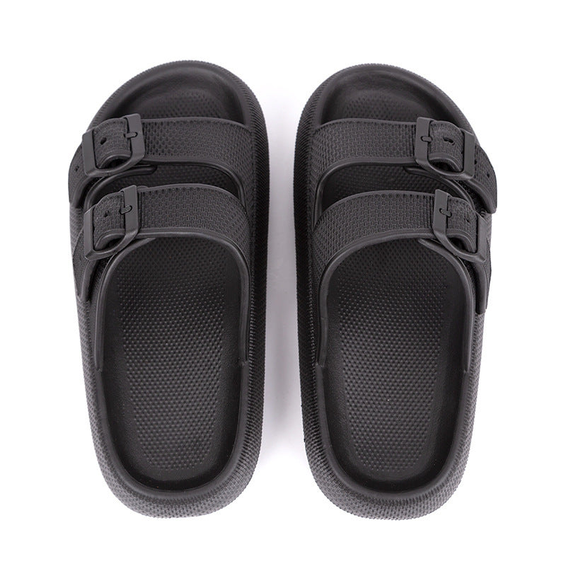 Platform Slippers Women's Summer Buckle Home Shoes Fashion Outdoor Wear Soft Bottom Sandals Shoes & Bags