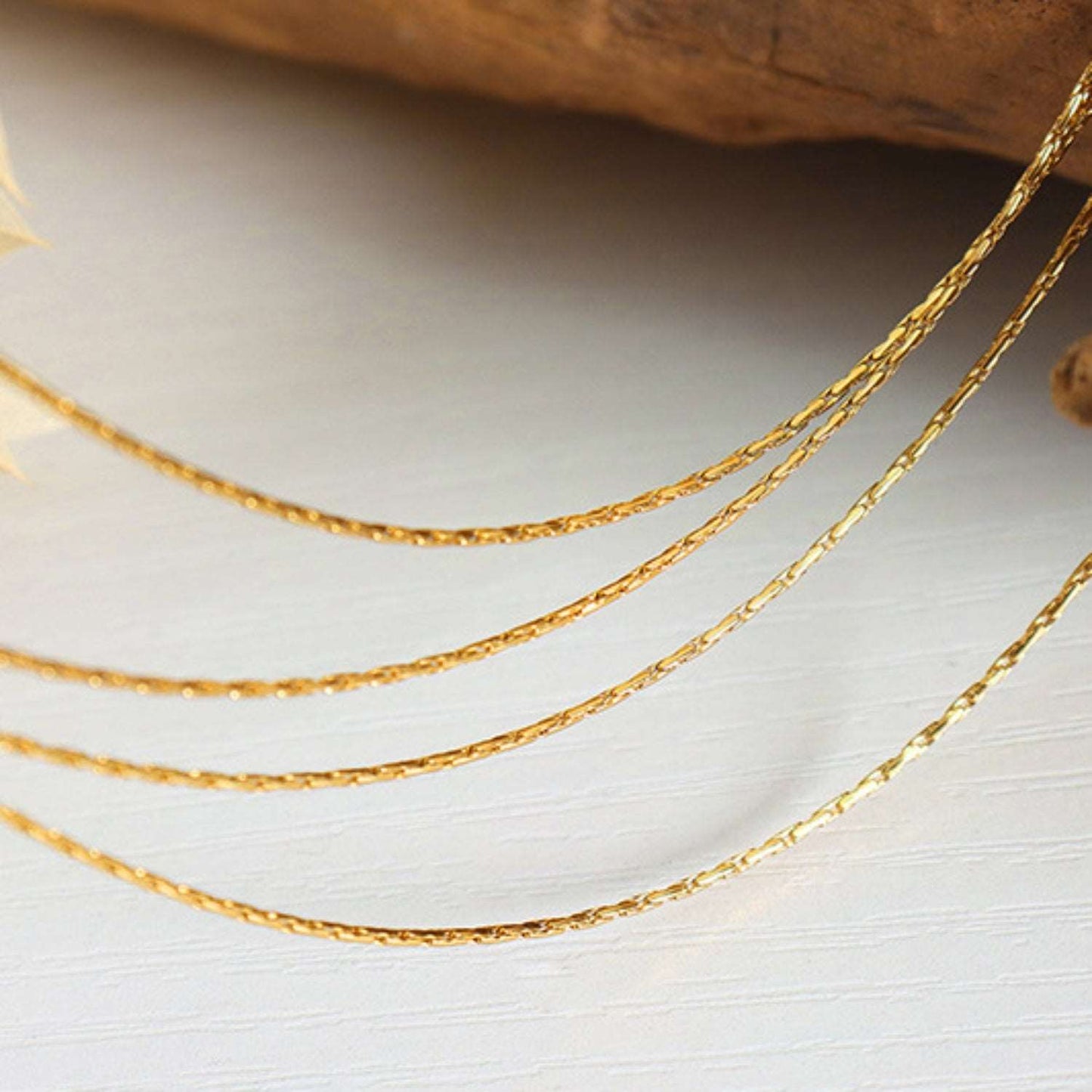 18K Gold-Plated Multi-Layer Clavicle Chain Necklace apparel & accessories