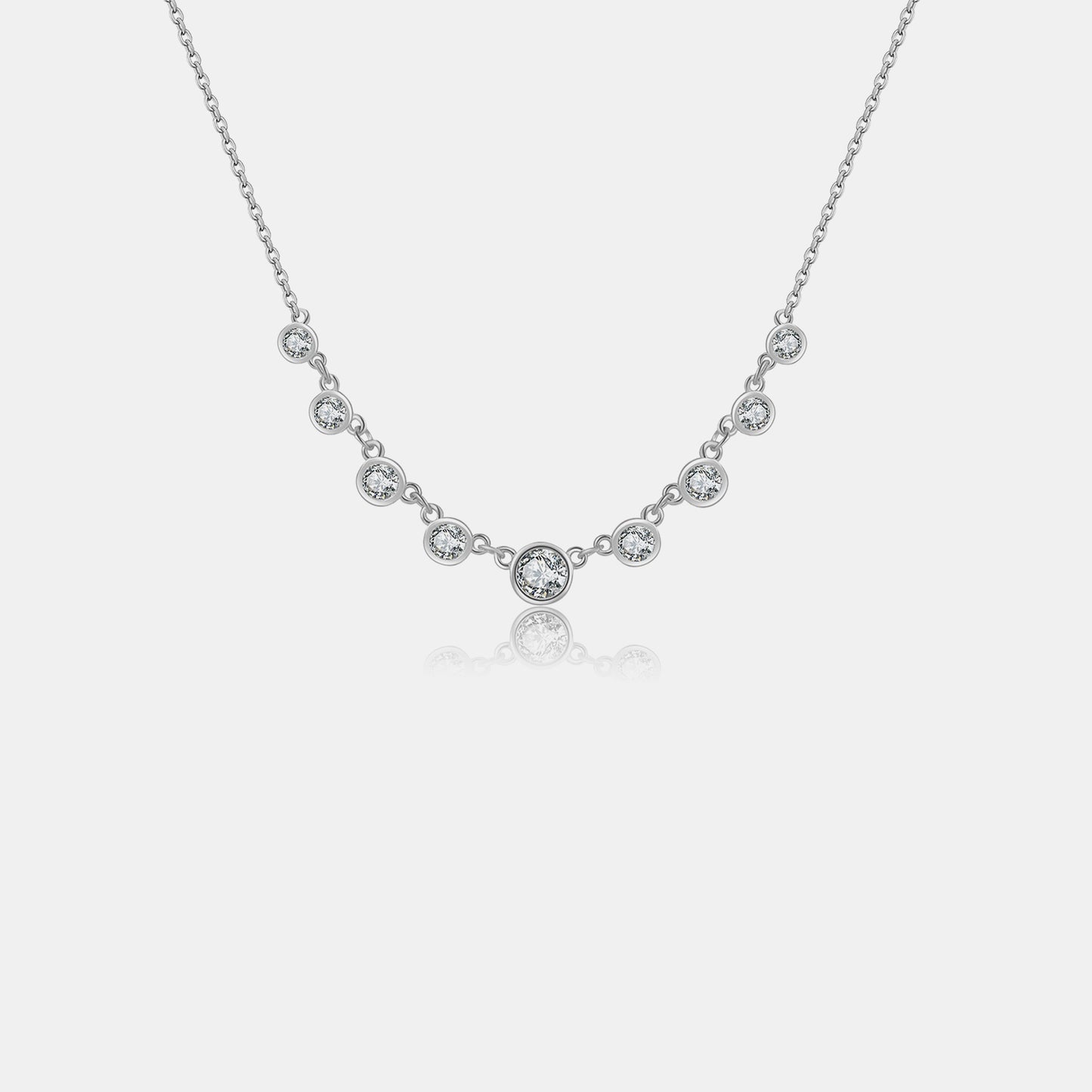 Inlaid Zircon 925 Sterling Silver Necklace apparel & accessories