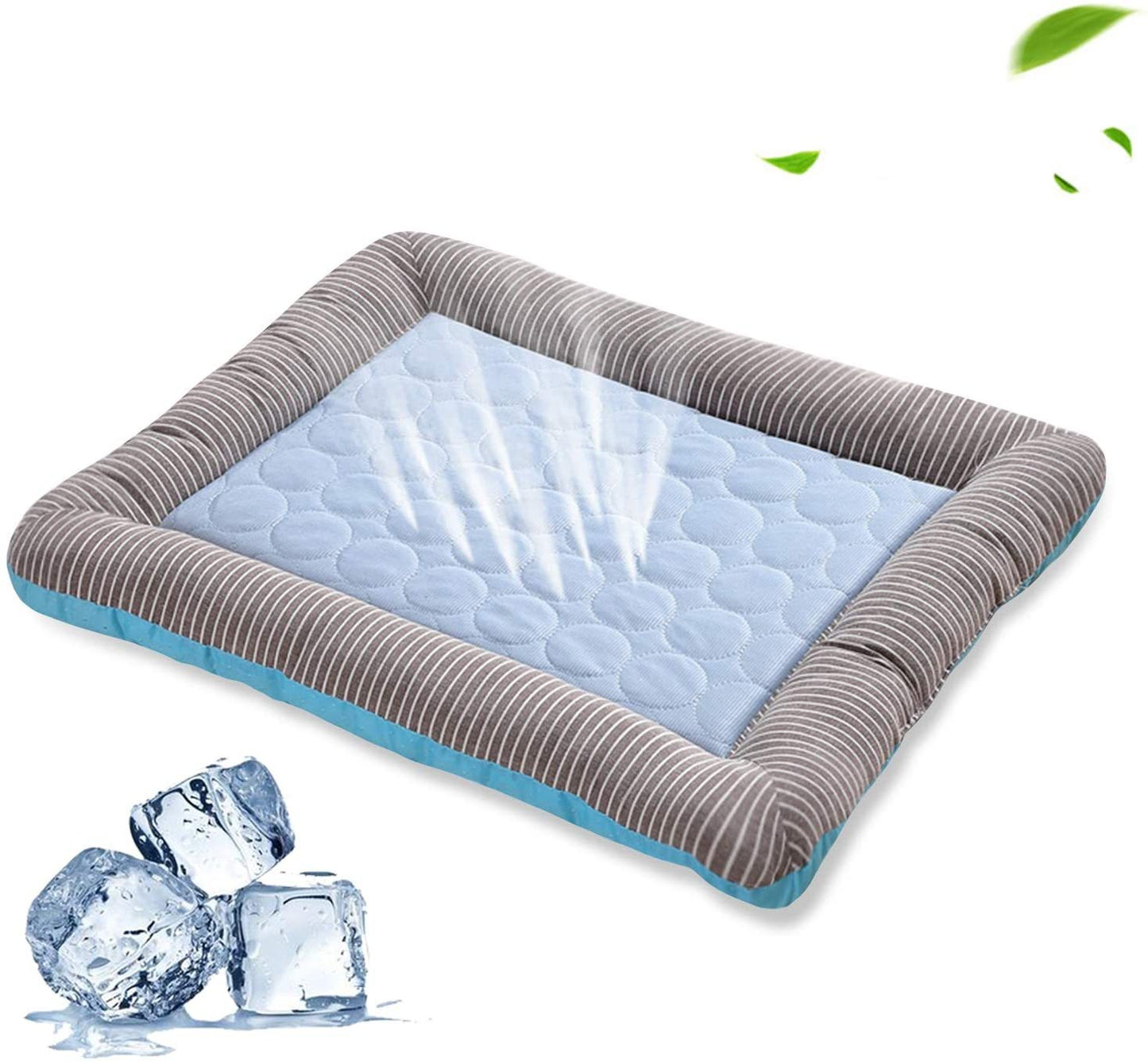 Pet Cooling Pad Bed For Dogs Cats Puppy Kitten Cool Mat Pet Blanket Ice Silk Material Soft For Summer Sleeping  Blue Breathable Pet bed