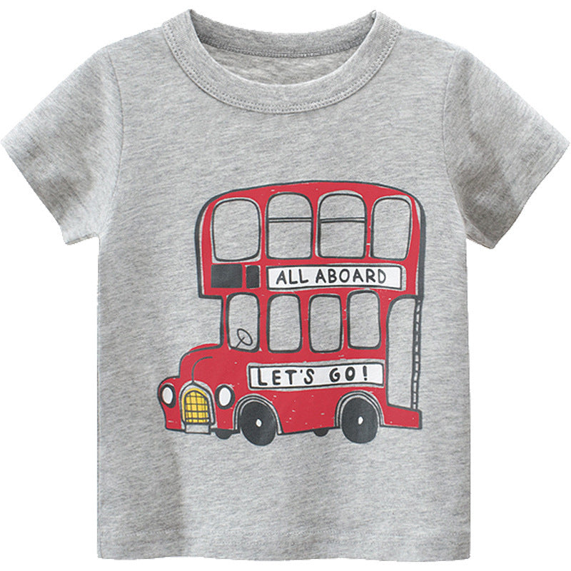 Children's Summer New Boys Short Sleeve T-shirt apparels & accessories