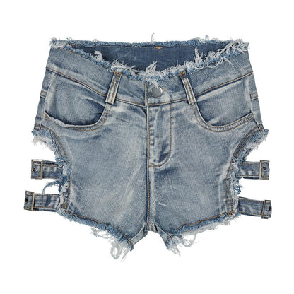 High waist denim shorts shorts