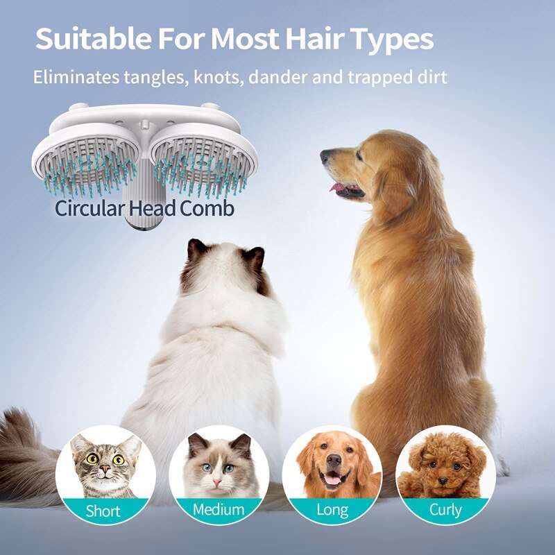 Negative Ion Self Cleaning Pet Hair Removal Brush Pet Hair brush