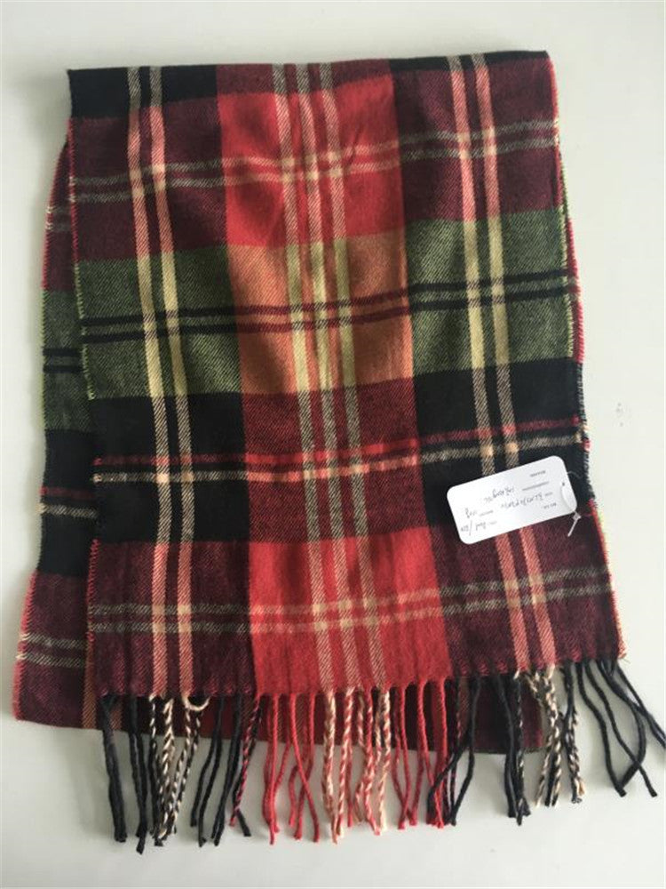 Faux Cashmere Scarf Solid Color Winter Men's Scarves