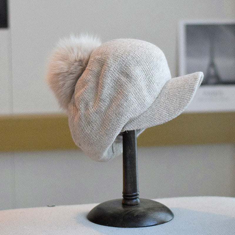 Soft Knitted Wool Ball Beret scarves, Shawls & Hats