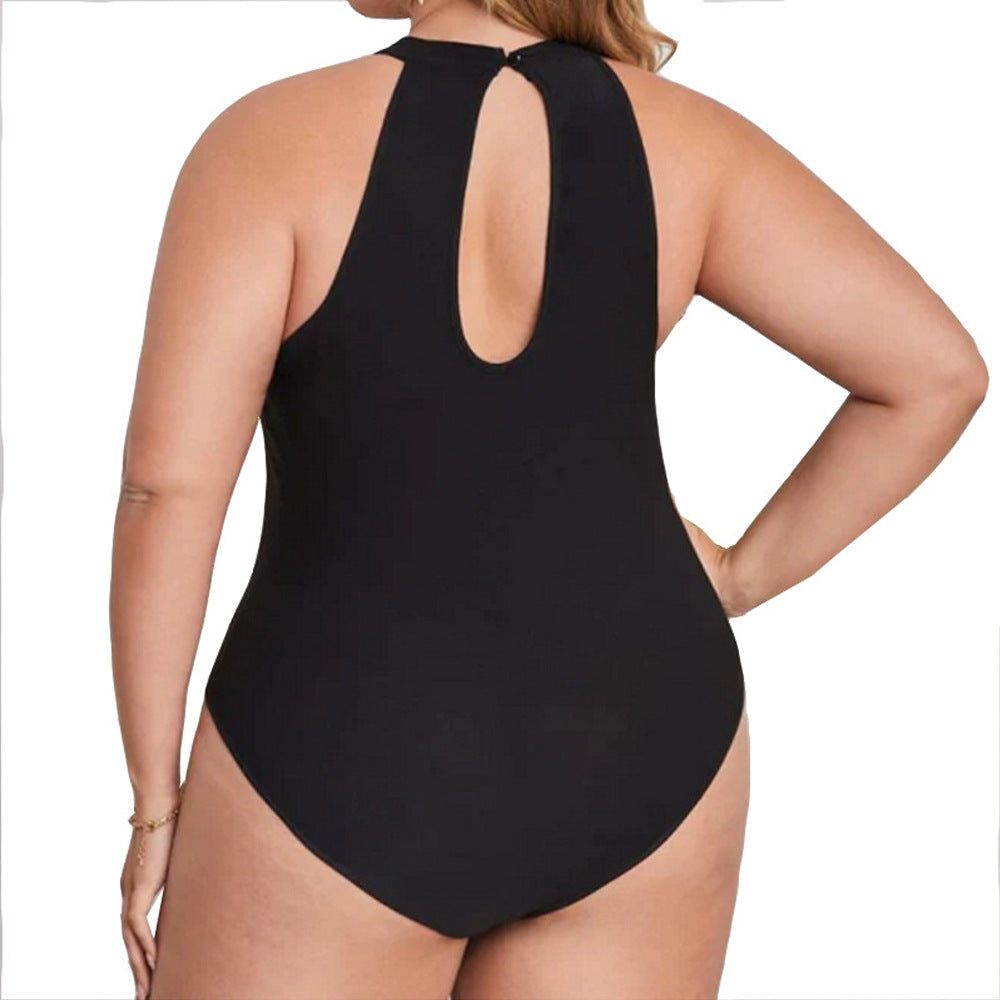 Women's Turtleneck Backless One Piece Swimsuit apparel & accessories