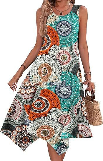 Women's Casual Springsummer Dress Sleeveless apparels & accessories