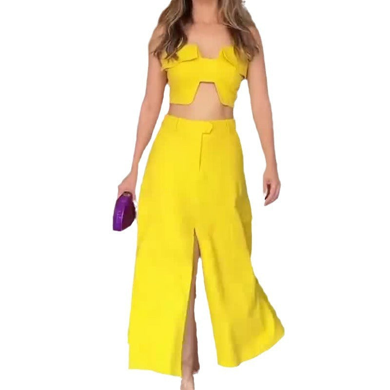 High Waist Wide Leg Dress Suit Women apparel & accessories