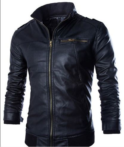 Autumn and winter new style leather men's leather jacket apparels & accessories