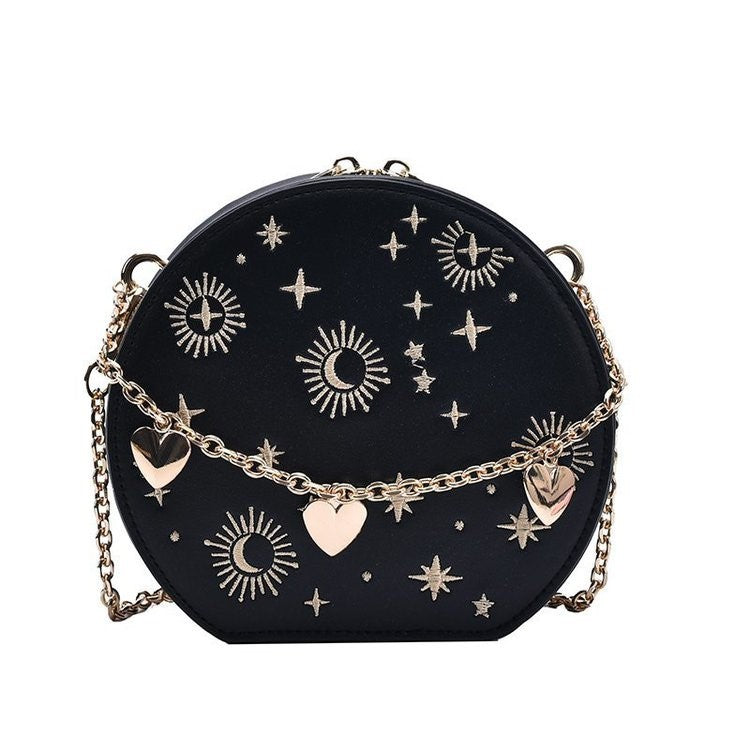 Women's Fashion Vintage Chain Embroidered Shoulder Messenger Bag apparel & accessories