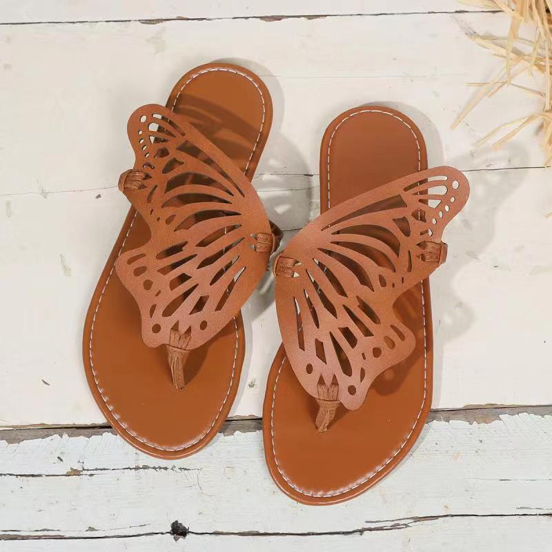 Summer Sandals Vintage Flip Flop Butterfly Wings Flat Shoes Outdoor Slippers Shoes & Bags