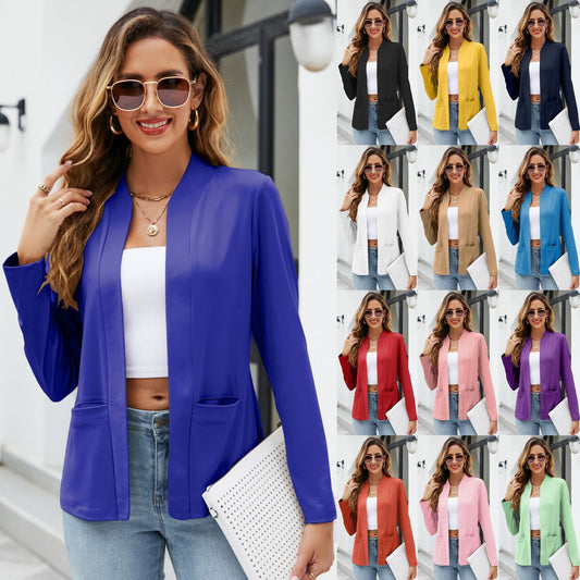 Fashion Women With Pockets Suit Jacket Tops apparels & accessories