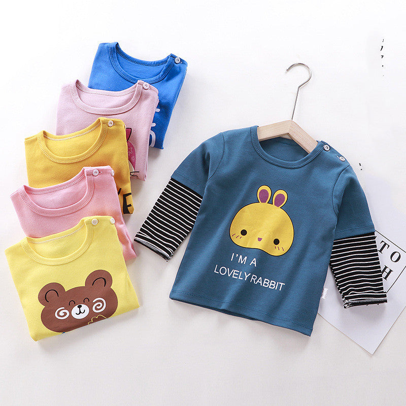 Children's Long-sleeved T-shirt Cotton Single Top apparels & accessories