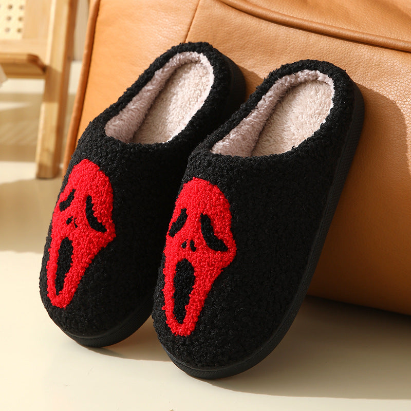 Halloween Skull Cartoon Print Slippers halloween