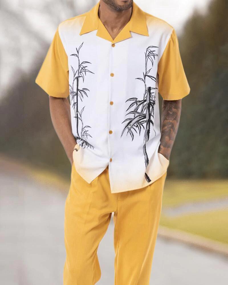 Spring And Summer Leisure Beach Style Shirt Outfit Men apparel & accessories