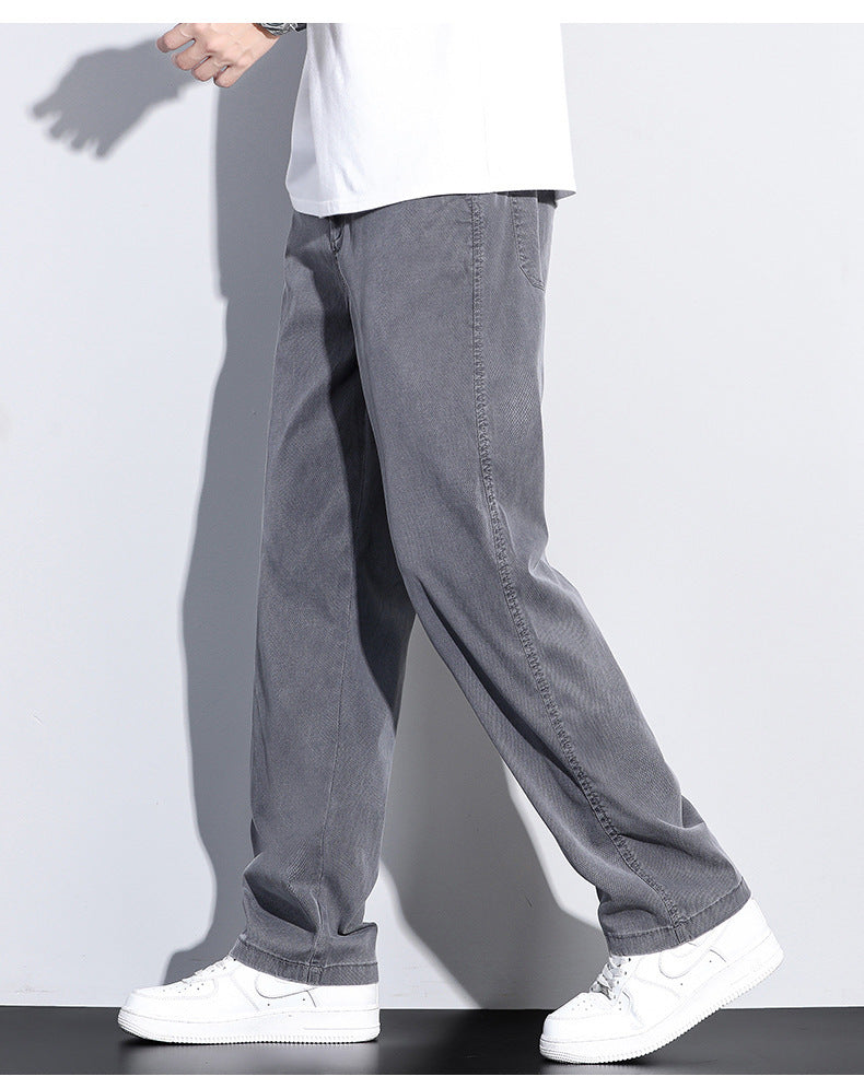 Casual Straight-leg Men's Summer Loose Thin Ice Silk All-matching Casual Pants apparel & accessories