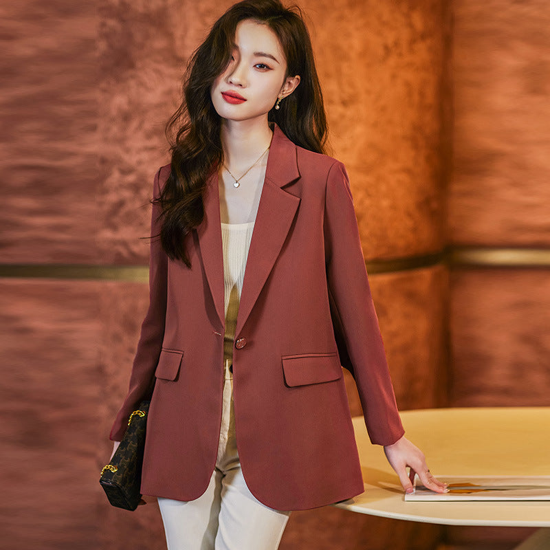 Women's Elegant One Button Suit Jacket apparels & accessories