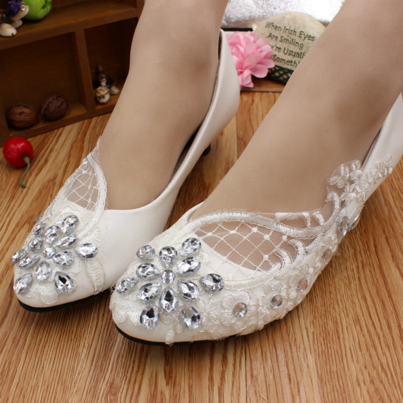 Women's Fashion Simple Low Heel Bridesmaid Shoes Shoes & Bags