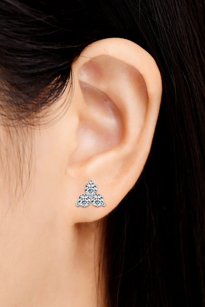 Moissanite 925 Sterling Silver Stud Earrings apparel & accessories