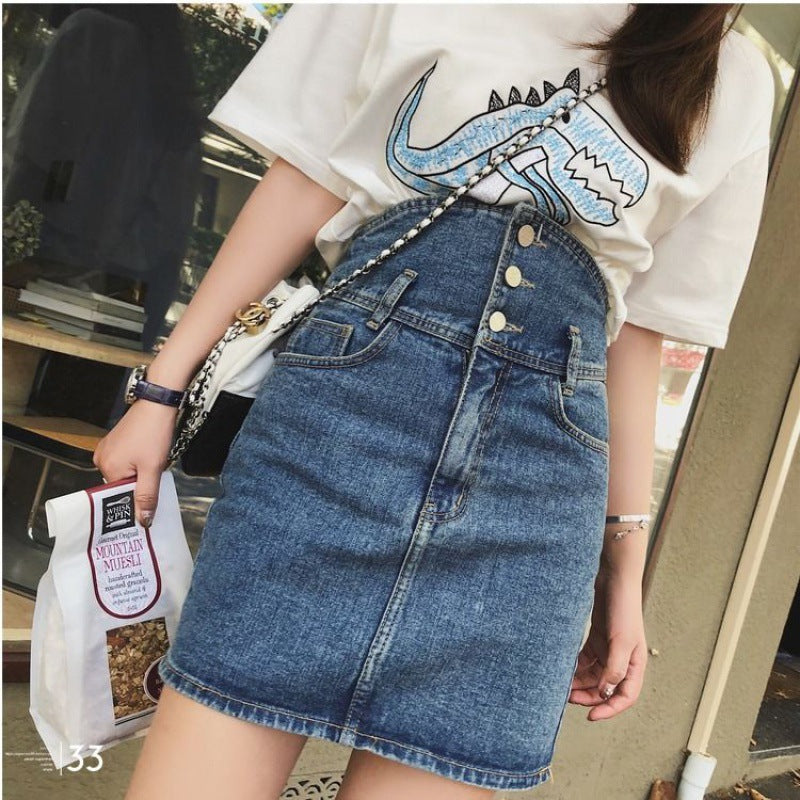 Gentillove Casual High Waist Pencil Denim Skirts Women Summer apparel & accessories