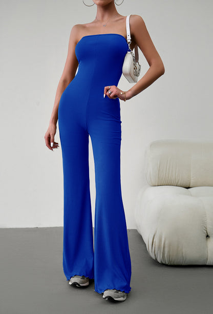 Strapless Lace-Up Jumpsuit Bottom wear