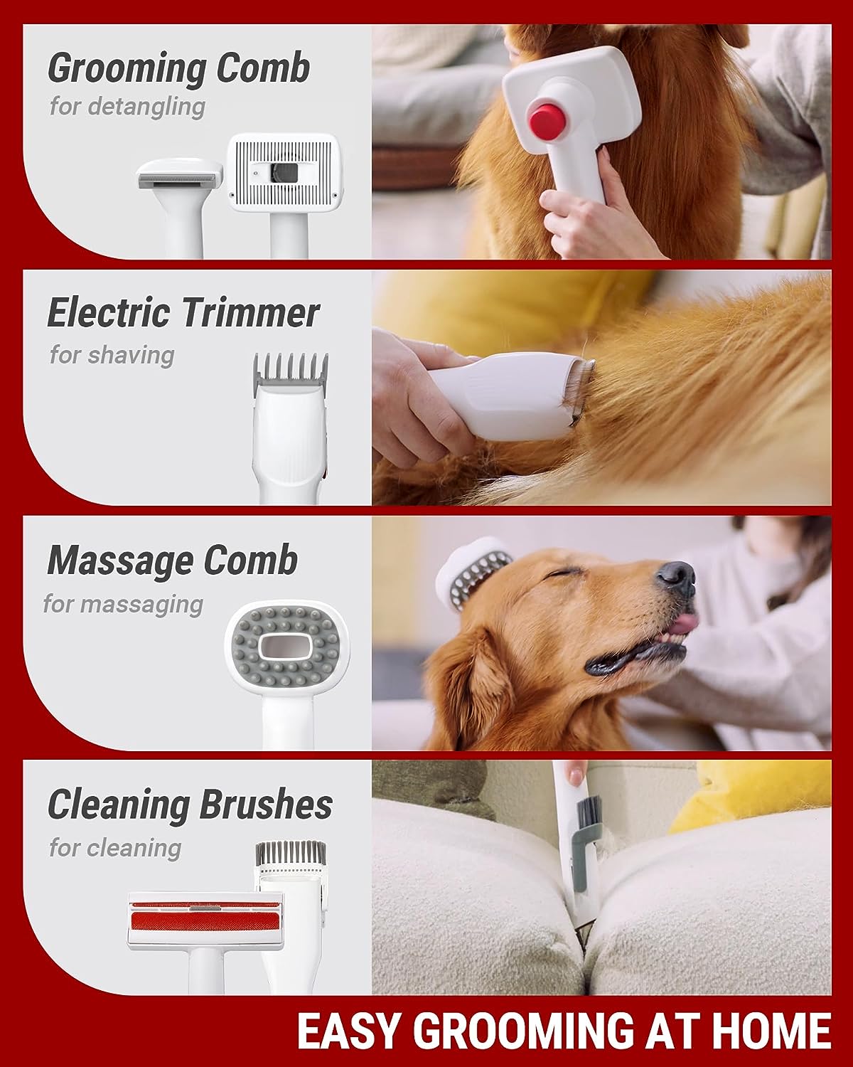 Multipurpose Grooming Kit With Brushes And Other Tools For Dogs And Cats 4