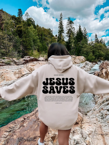 Jesus Saves Hoodie Bible Verses Appear Church Sweater apparels & accessories