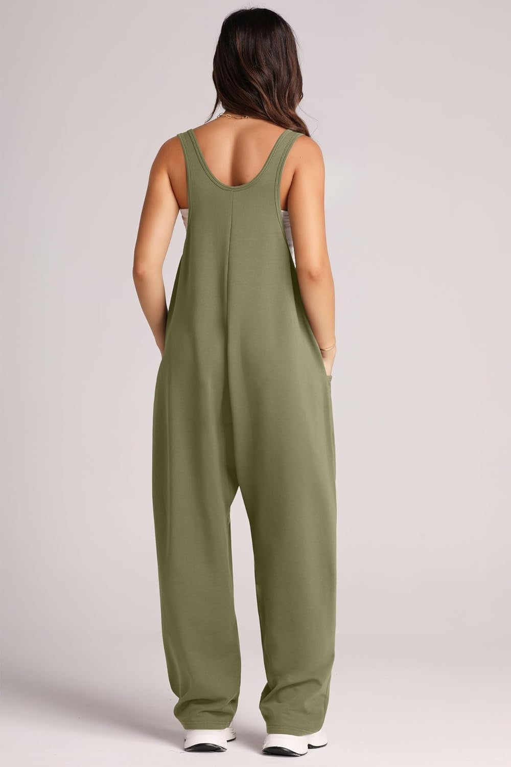 Wide Strap Jumpsuit with Pockets Bottom wear