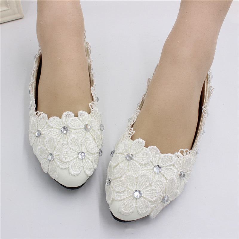 Women's Fashion Simple Lace Flat Shoes Shoes & Bags