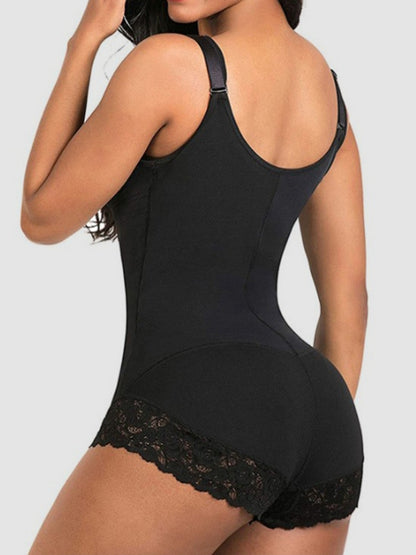 Full Size Lace Detail Wide Strap Shaping Bodysuit Body shaper & trimmer