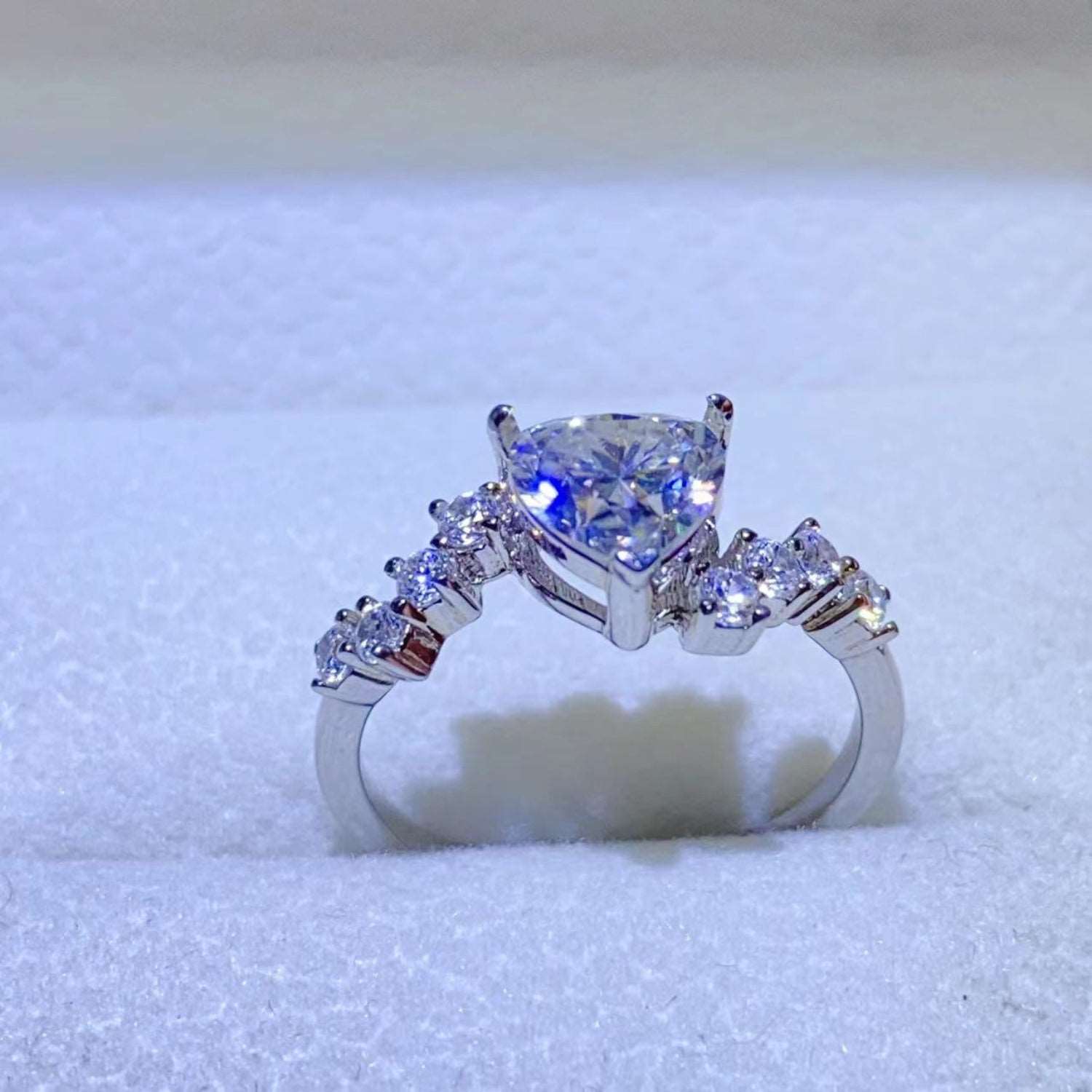 1 Carat Moissanite Sterling Silver Ring Jewelry