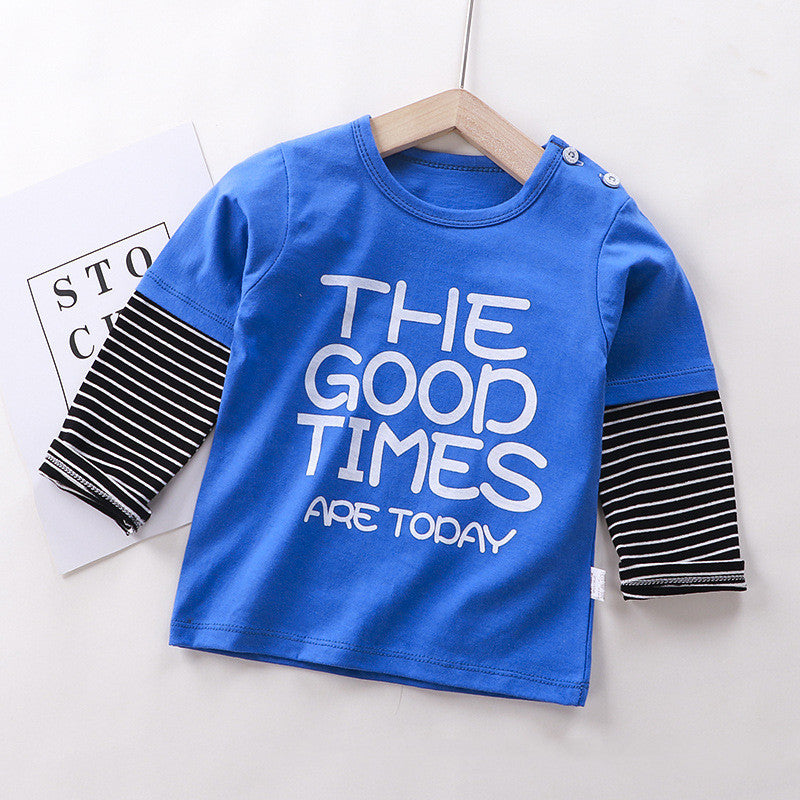 Children's Long-sleeved T-shirt Cotton Single Top apparels & accessories