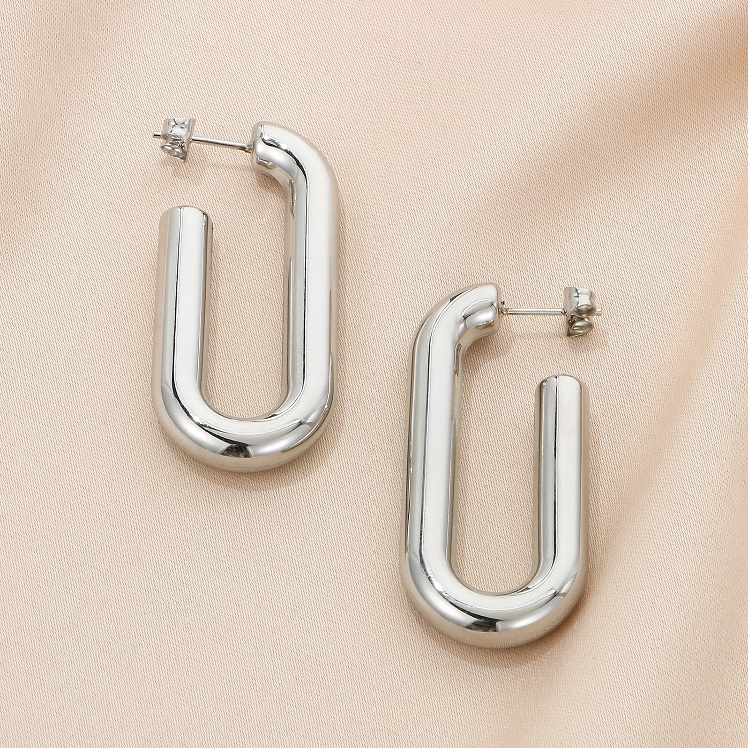 Stainless Steel Hinged Hoop Earrings apparel & accessories